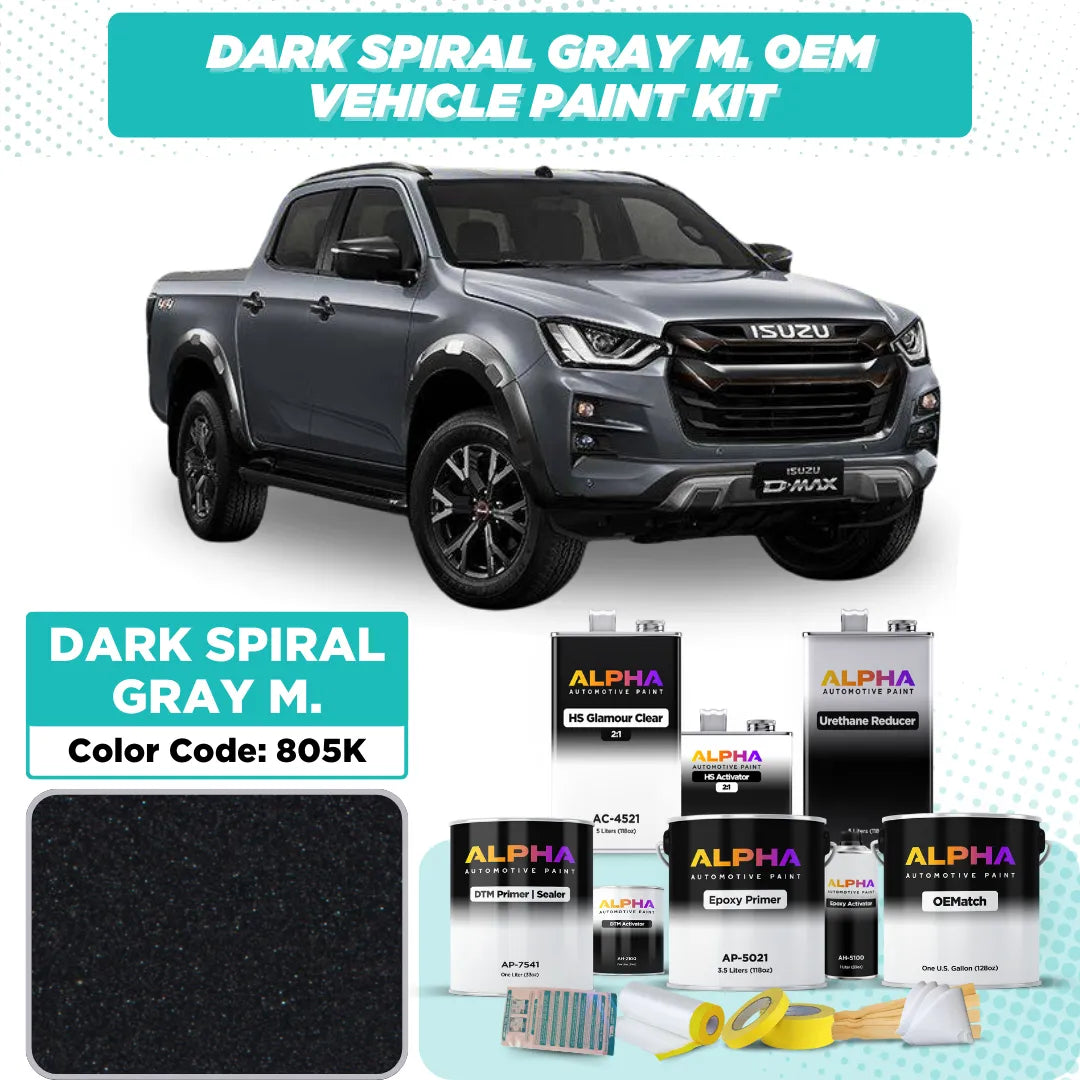 Isuzu Dark Spiral Gray Metallic 805K / 62-805K | OEMatch Vehicle Paint Kit