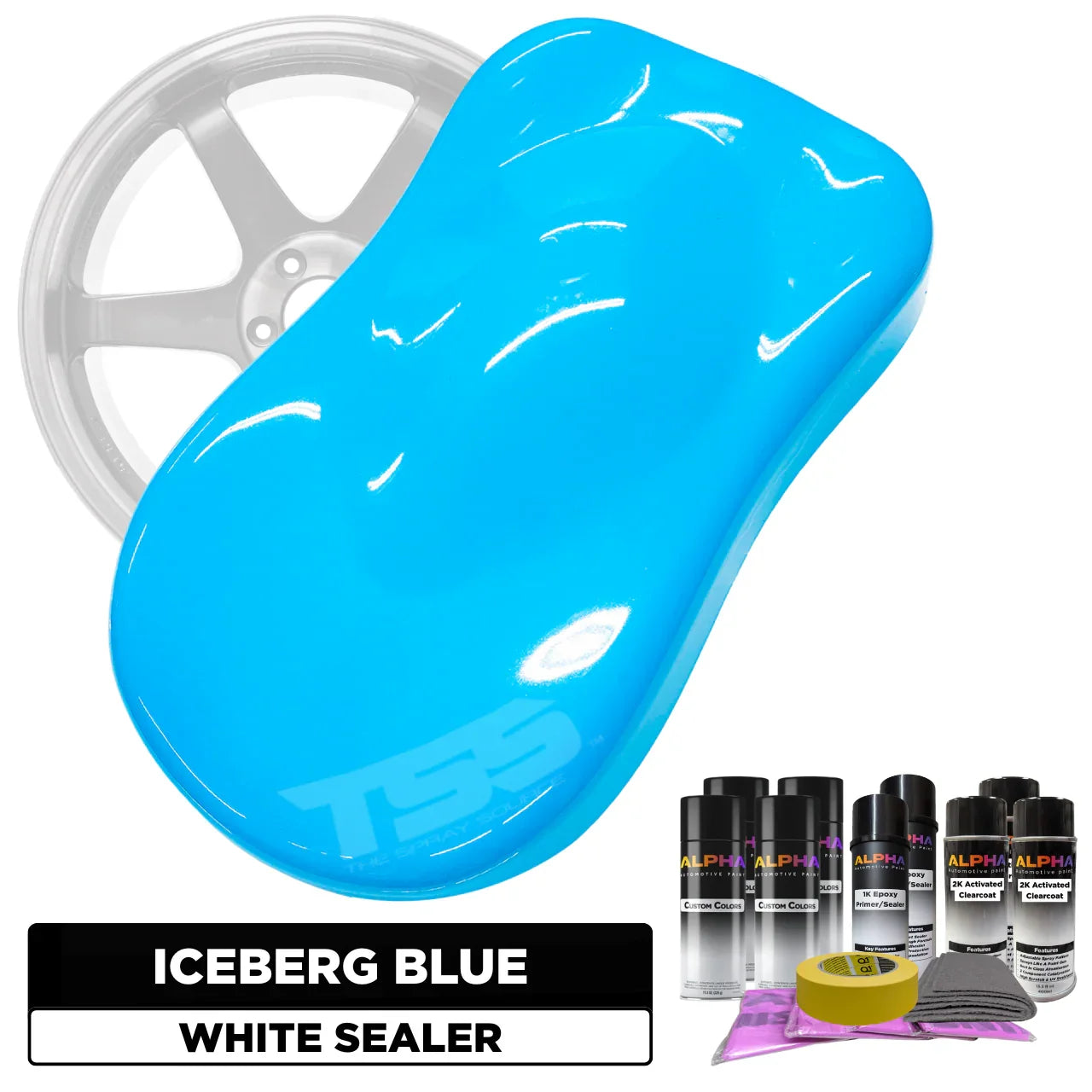 Iceberg Blue Wheel Paint Kit