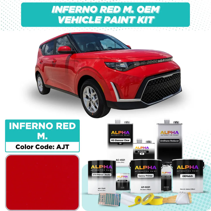 Kia Inferno Red Metallic AJT | OEMatch Vehicle Paint Kit