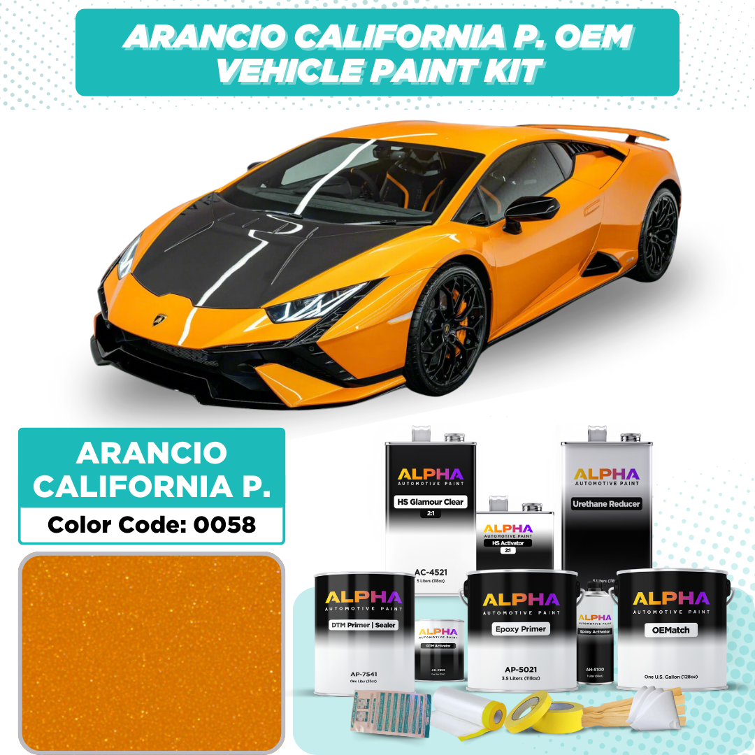 Lamborghini Arancio California P. 0058 / 954.164 | OEMatch Vehicle Paint Kit