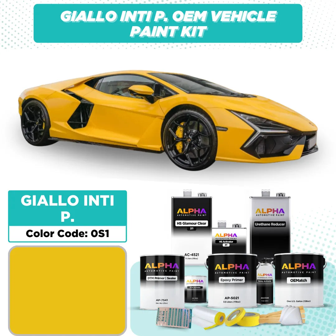 Lamborghini Giallo Inti P. 0S1 | OEMatch Vehicle Paint Kit