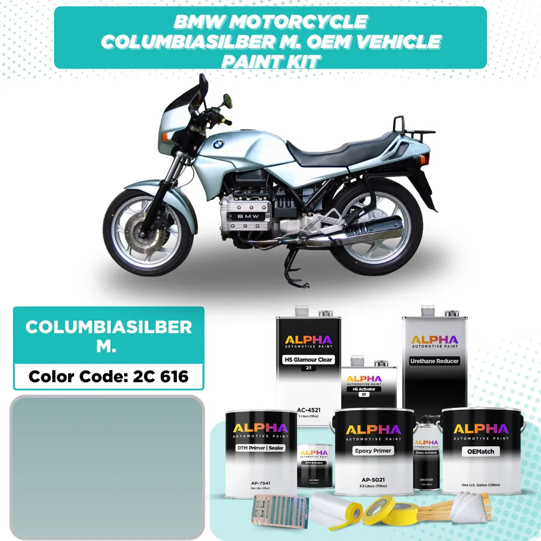 BMW MOTORCYCLE COLUMBIASILBER M. - 2C 616 | OEMatch Vehicle Paint Kit