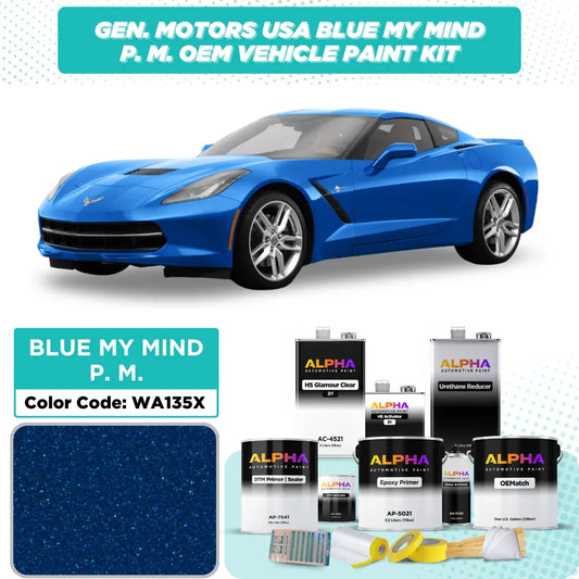 GEN. MOTORS USA BLUE MY MIND P. M. WA135X | OEMatch Vehicle Paint Kit