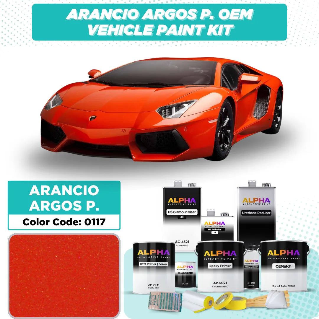 Lamborghini Arancio Argos Pearl 0117 | OEMatch Vehicle Paint Kit