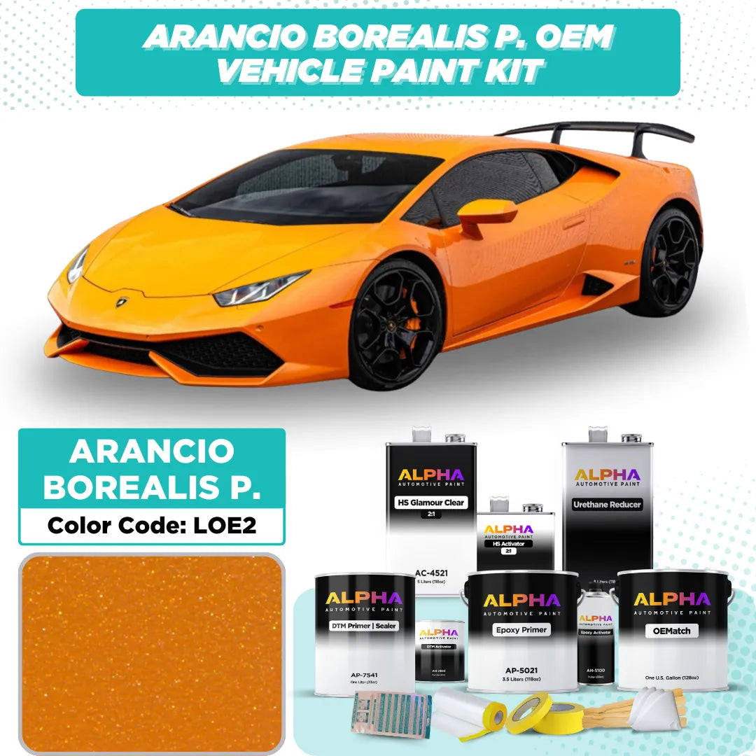 Lamborghini Arancio Borealis P. LOE2 / OE2 | OEMatch Vehicle Paint Kit