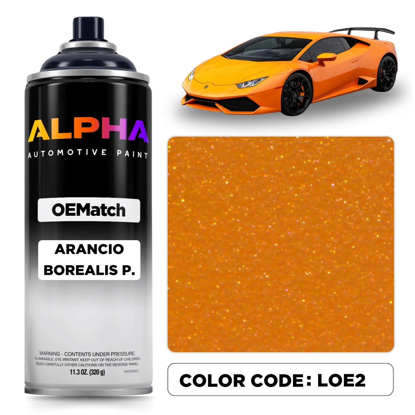 Lamborghini Arancio Borealis P. LOE2 / OE2 | OEMatch Spray