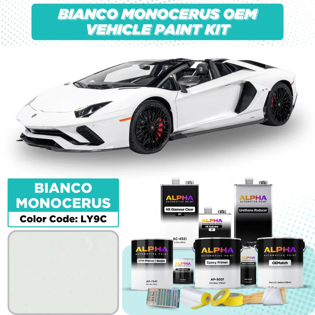 Lamborghini Bianco Monocerus LY9C | OEMatch Vehicle Paint Kit