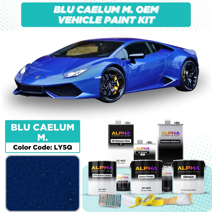 Lamborghini Blu Caelum Metallic LY5Q | OEMatch Vehicle Paint Kit