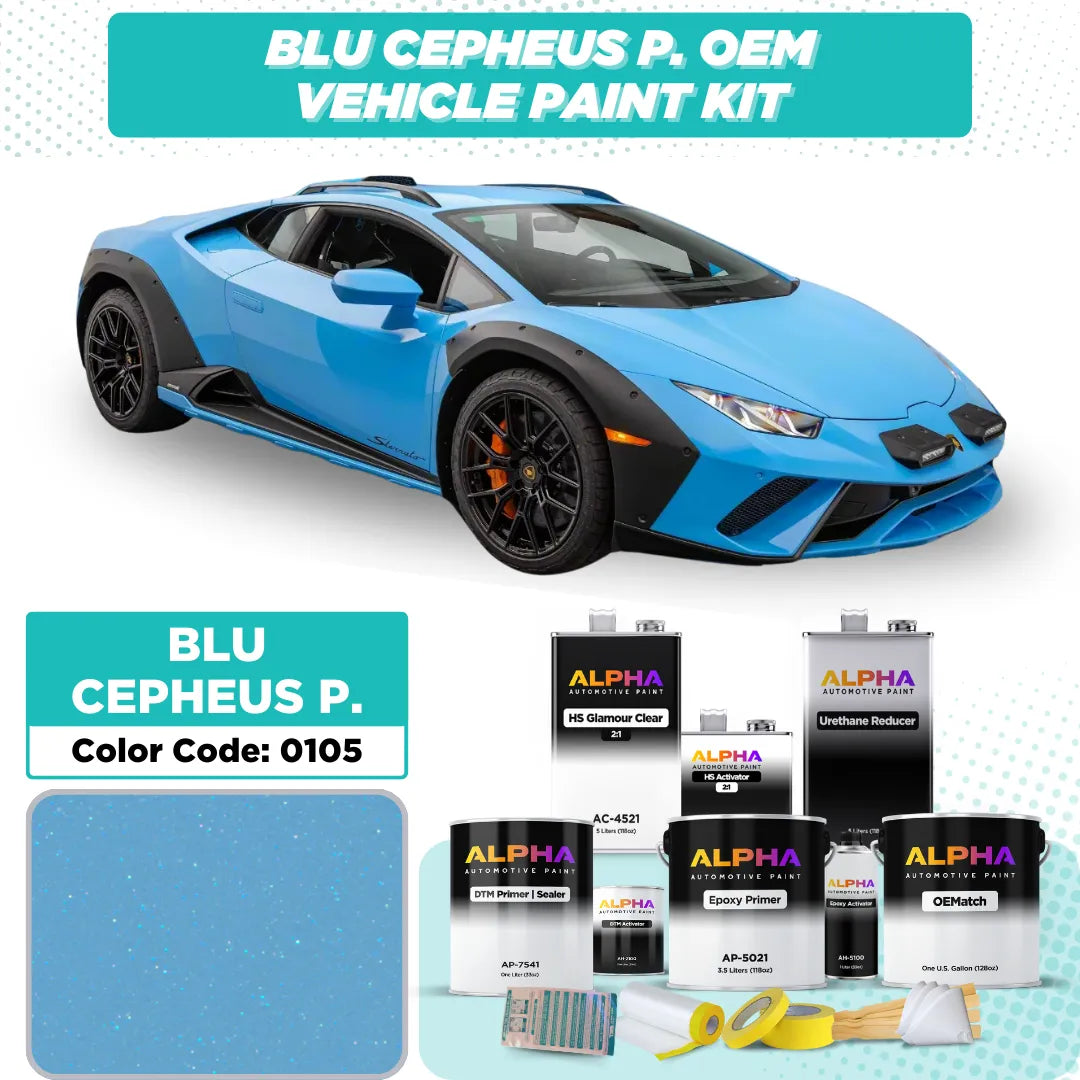 Lamborghini Blu Cepheus Pearl 0105 | OEMatch Vehicle Paint Kit