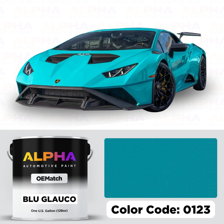 Lamborghini Blu Glauco 0123 | OEMatch Basecoat