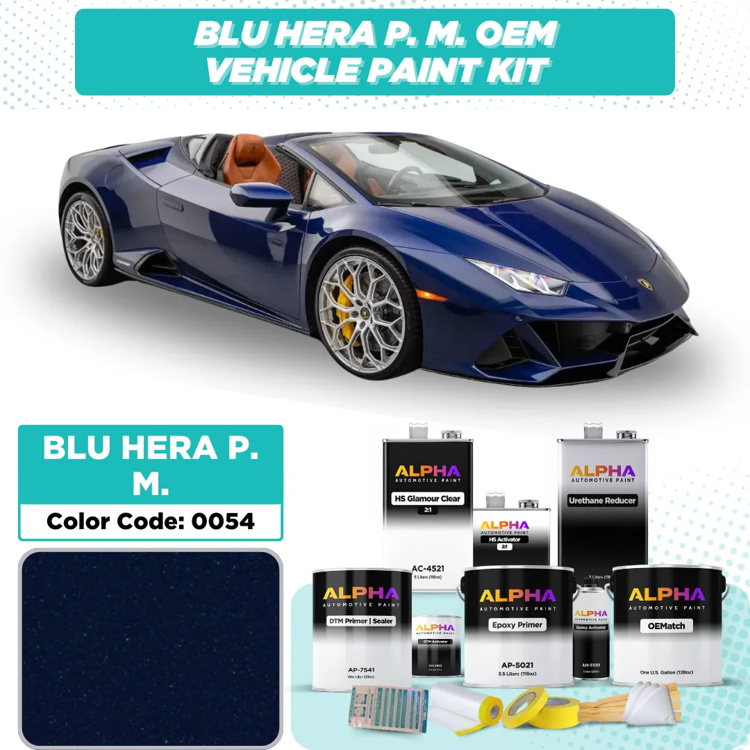 Lamborghini Blu Hera P. M. 0054 | OEMatch Vehicle Paint Kit