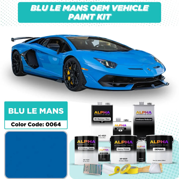 Lamborghini Blu Le Mans 0064 | OEMatch Vehicle Paint Kit