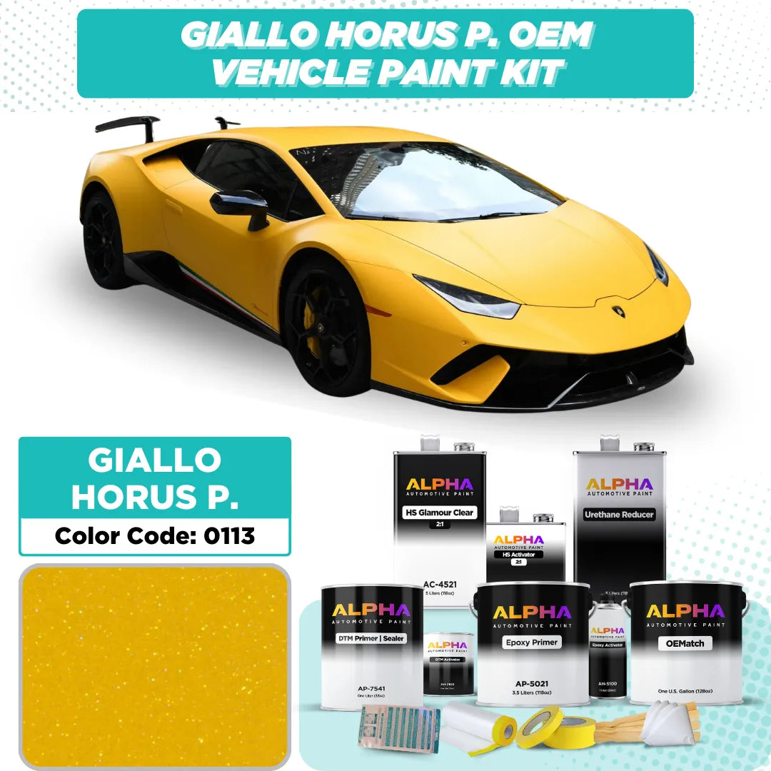 Lamborghini Giallo Horus Pearl 0113 | OEMatch Vehicle Paint Kit