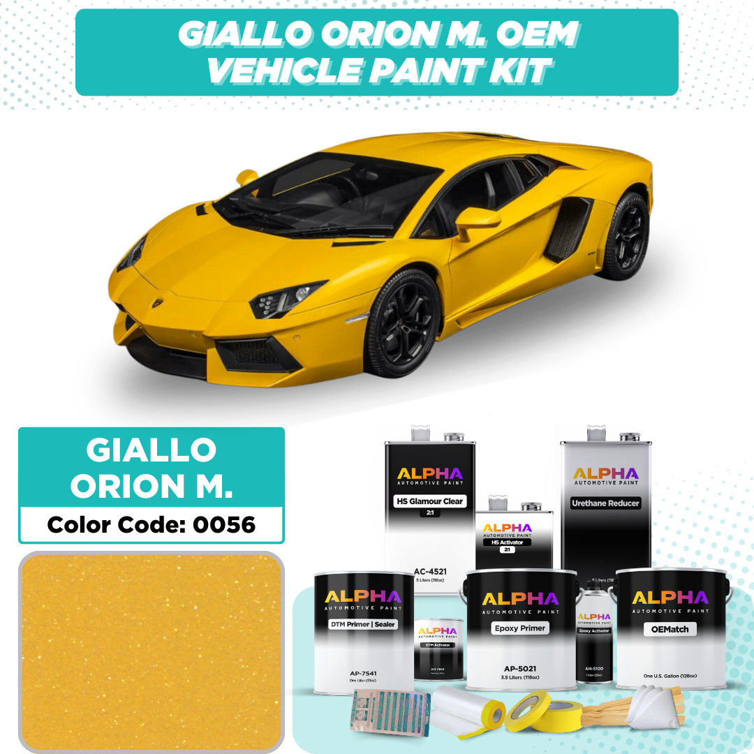 Lamborghini Giallo Orion Metallic 0056 | OEMatch Vehicle Paint Kit