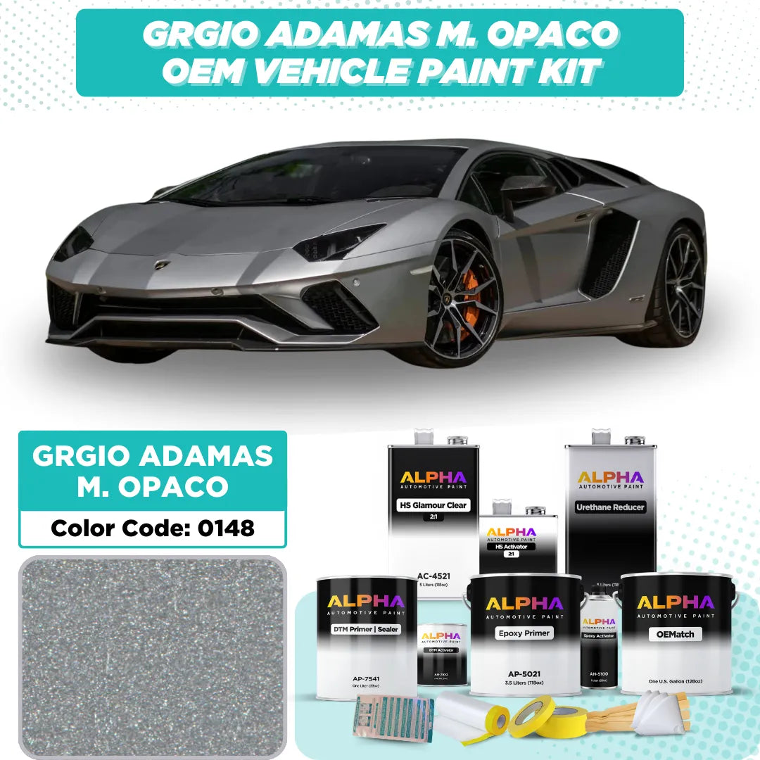 Lamborghini Grigio Adamas Metallic 0148 | OEMatch Vehicle Paint Kit