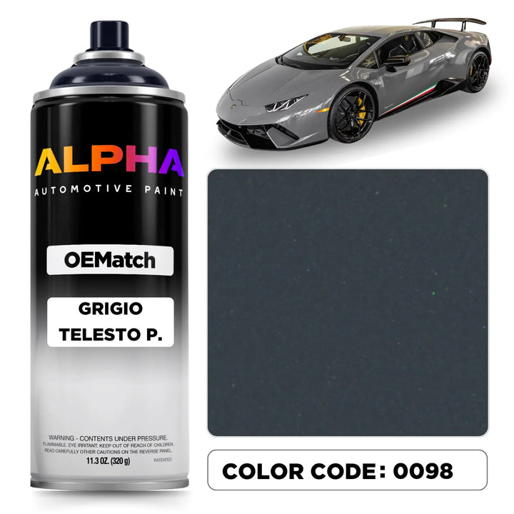 Lamborghini Grigio Telesto Pearl 0098 | OEMatch Spray Can