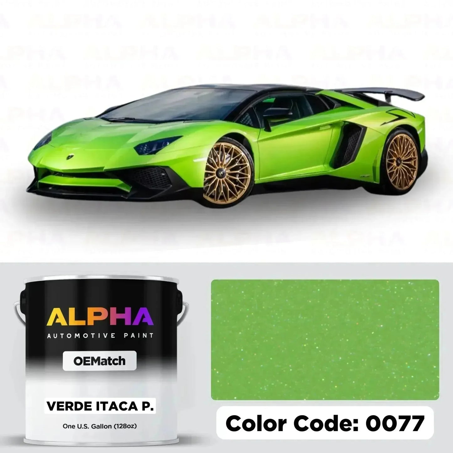 Lamborghini Verde Itaca Pearl 0077 | OEMatch Basecoat