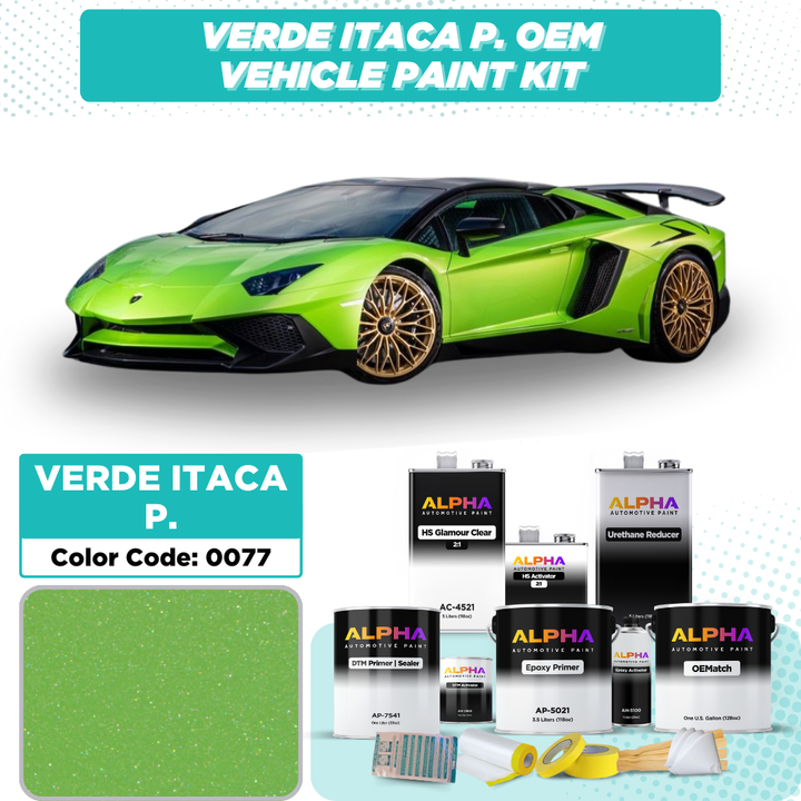 Lamborghini Verde Itaca Pearl 0077 | OEMatch Vehicle Paint Kit