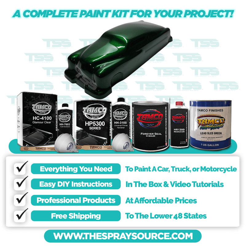 Lead Sled Green Extra Small Car Kit (Black Ground Coat) - The Spray Source - Tamco Paint