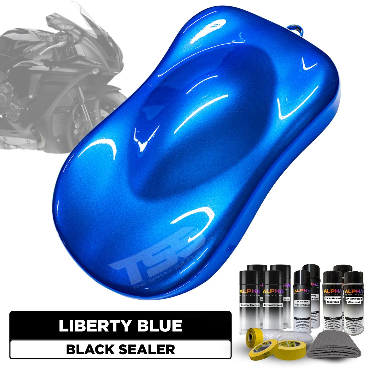 Liberty Blue Motorcycle Paint Kit