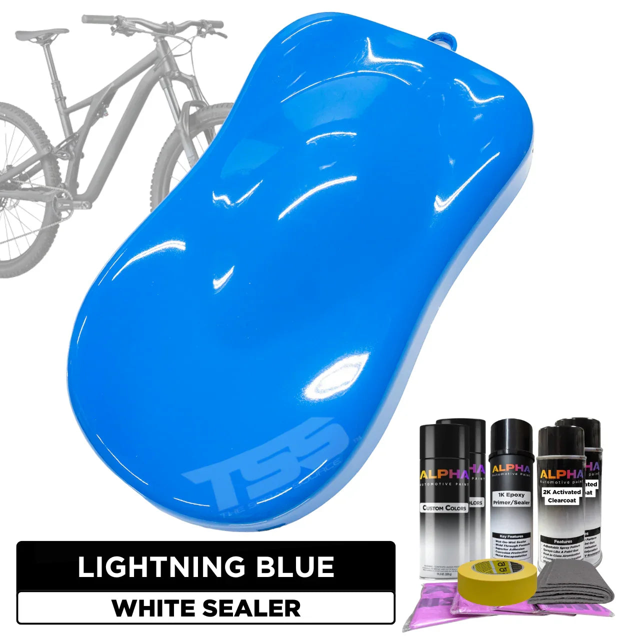Lightning Blue Bike Paint Kit