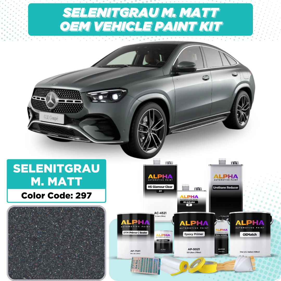 Mercedes Selenite Grey Metallic Matte 297 | OEMatch Vehicle Paint Kit