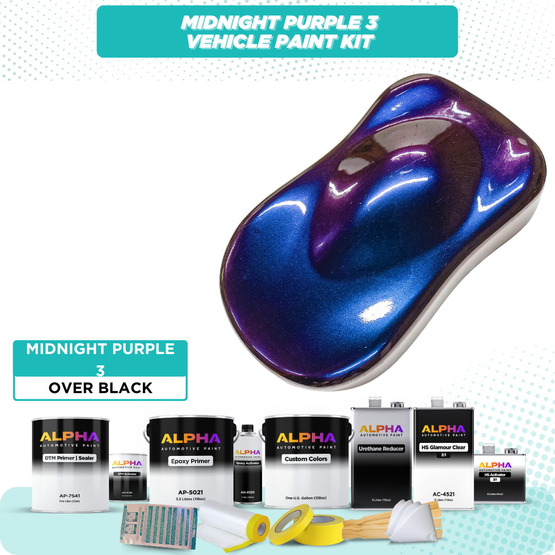 Midnight Purple 3 Alpha Custom Color Vehicle Paint Kit