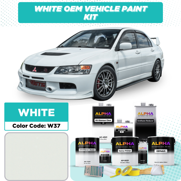 Mitsubishi White W37 | OEMatch Vehicle Paint Kit