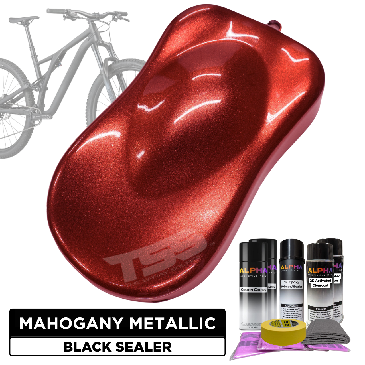 Mahogany Metallic Bike Paint Kit