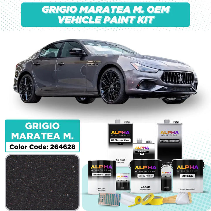 Maserati Grigio Maratea Metallic 264628 | OEMatch Vehicle Paint Kit