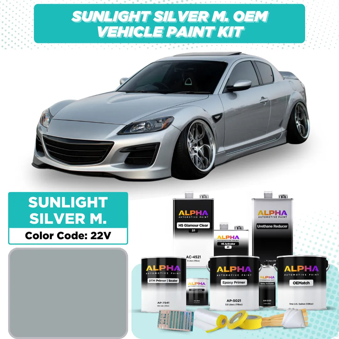 Mazda Sunlight Silver Metallic 22V | OEMatch Vehicle Paint Kit