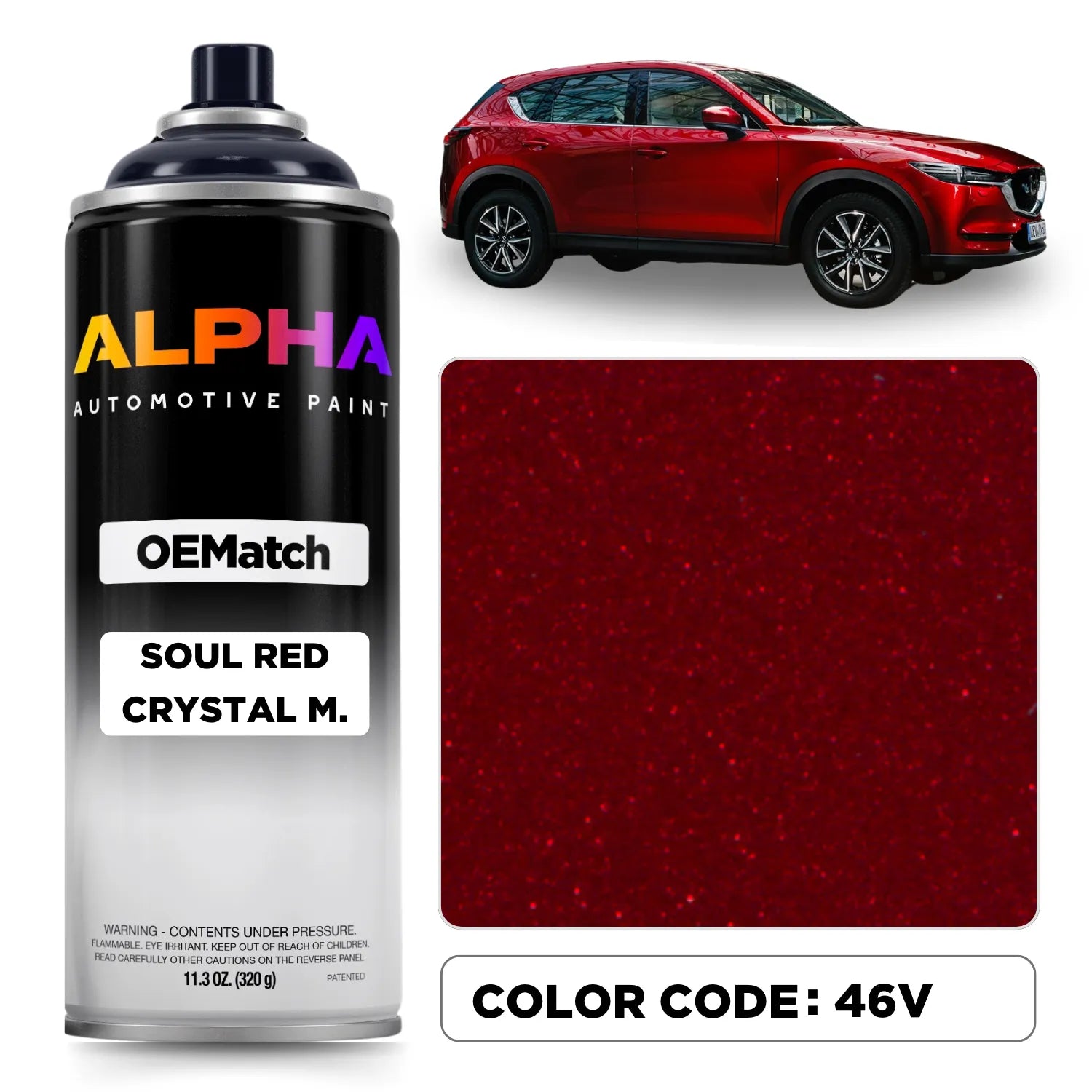 Mazda USA Soul Red Crystal Metallic 46V | OEMatch Spray Can