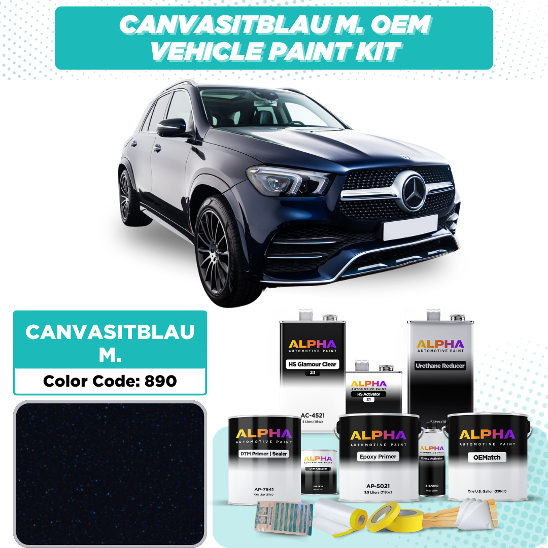 Mercedes Canvasitblau Metallic 890 | OEMatch Vehicle Paint Kit