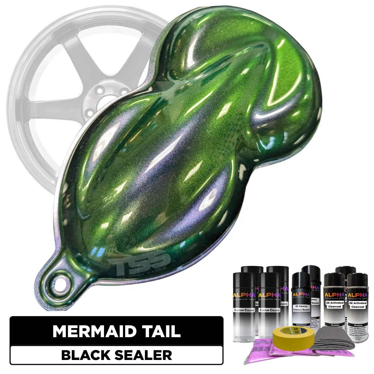Mermaid Tail Wheel Paint Kit