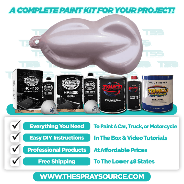 MmKay Pink Extra Large Car Kit (White Ground Coat) - The Spray Source - Tamco Paint