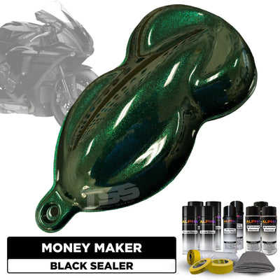 Money Maker Green Motorcycle Paint Kit