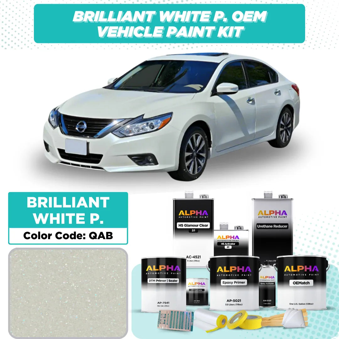 Nissan Brilliant White P. QAB / QAB | OEMatch Vehicle Paint Kit