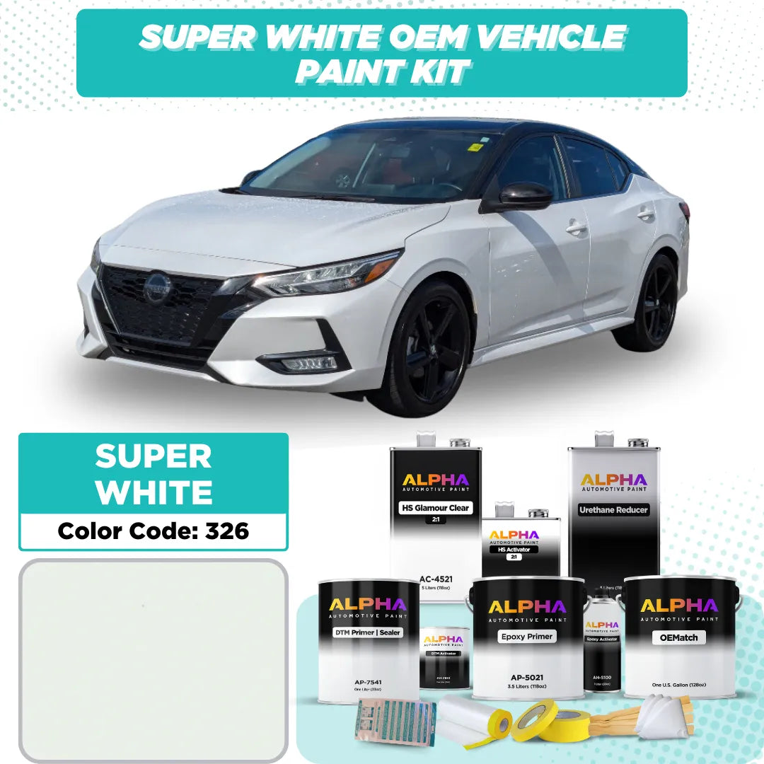 Nissan Super White 326 | OEMatch Vehicle Paint Kit