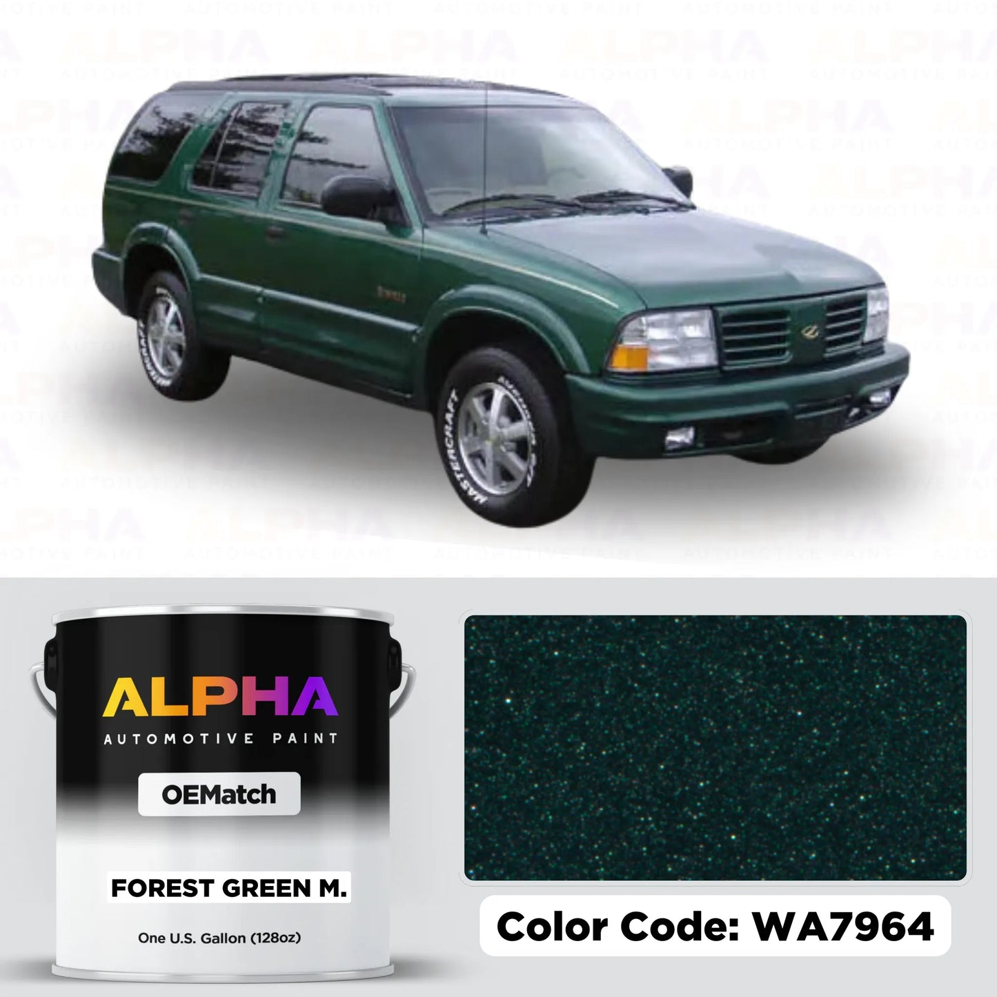 Oldsmobile Forest Green Metallic WA7964 | OEMatch Basecoat