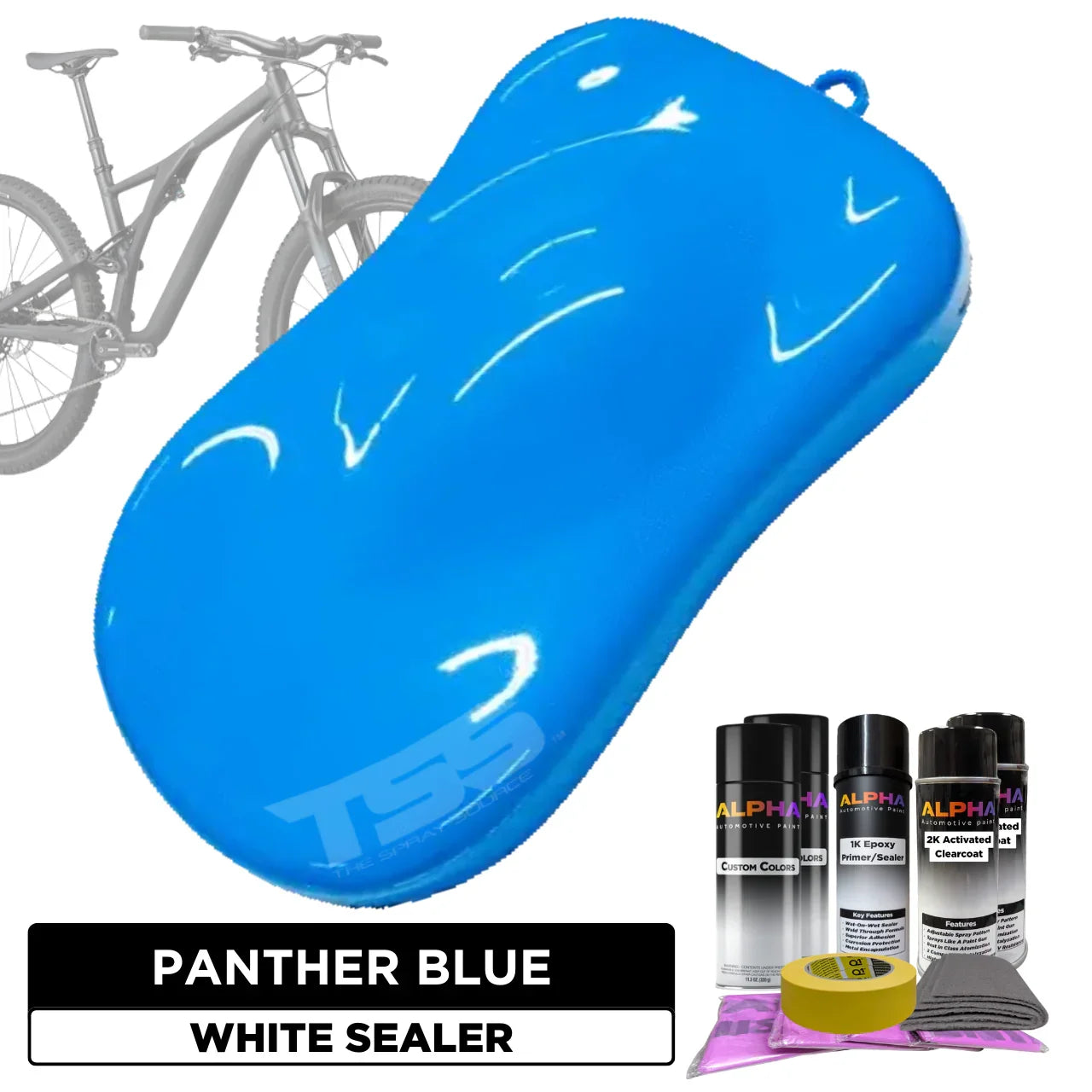 Panther Blue Bike Paint Kit