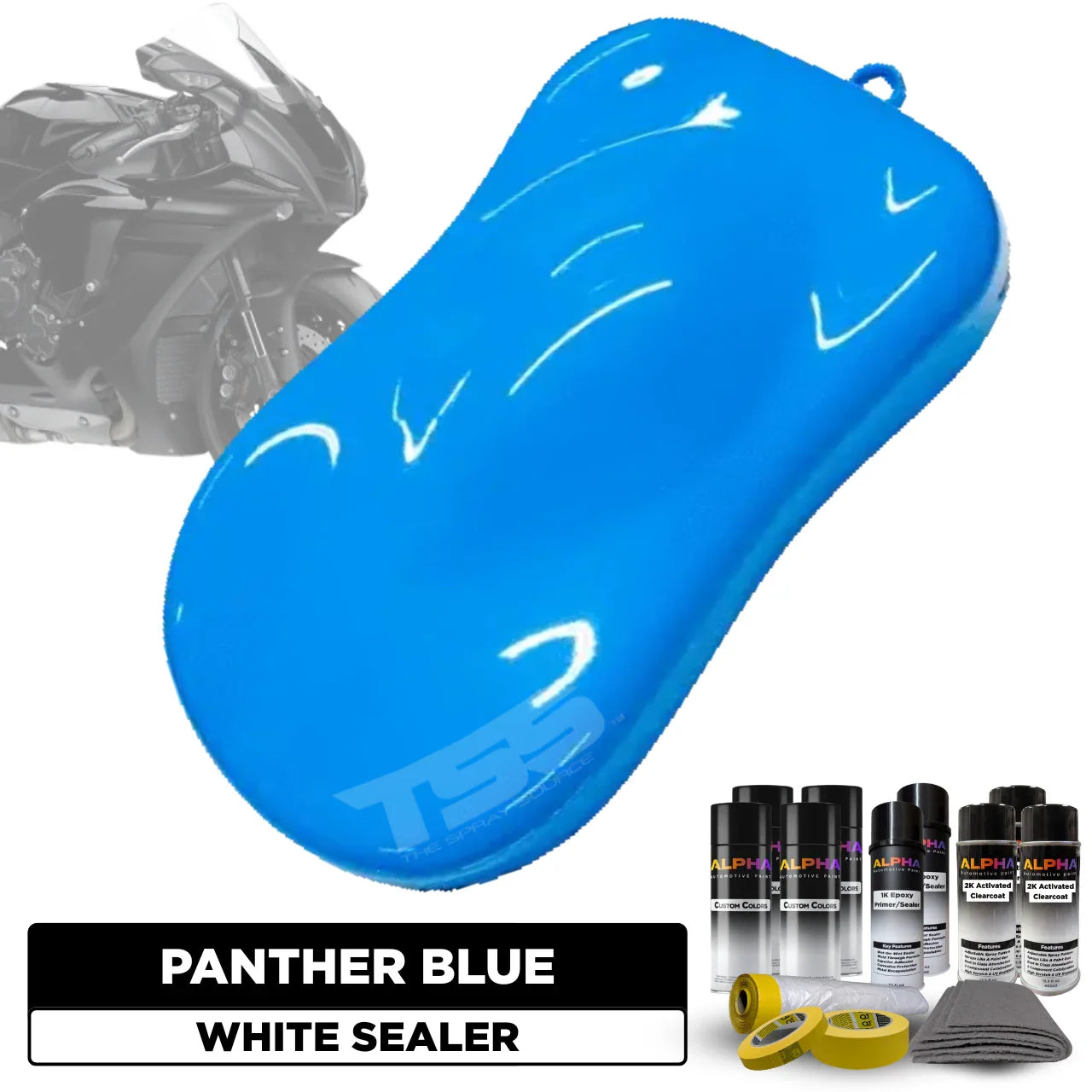 Panther Blue Motorcycle Paint Kit