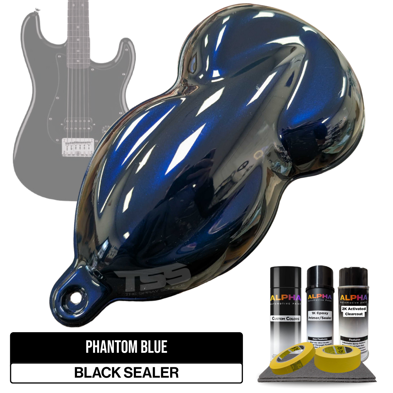 Phantom Blue Guitar Paint Kit