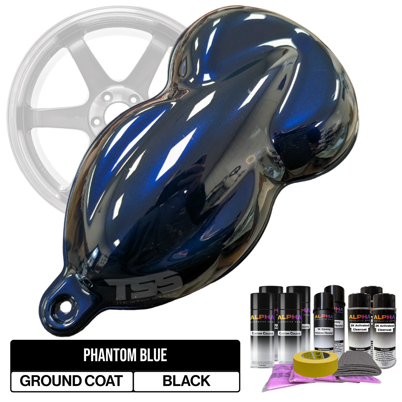 Phantom Blue Wheel Paint Kit
