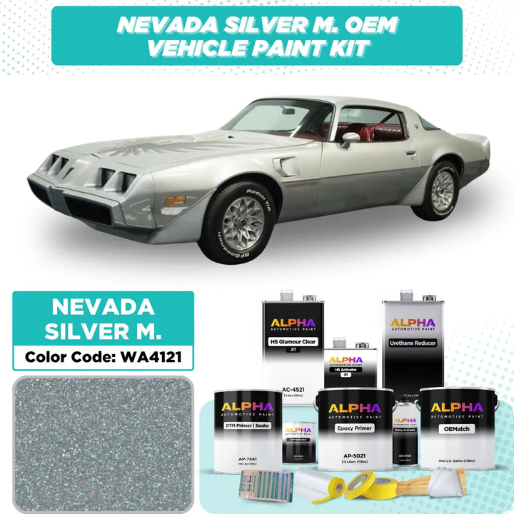 Pontiac Nevada Silver Metallic WA4121 | OEMatch Vehicle Paint Kit