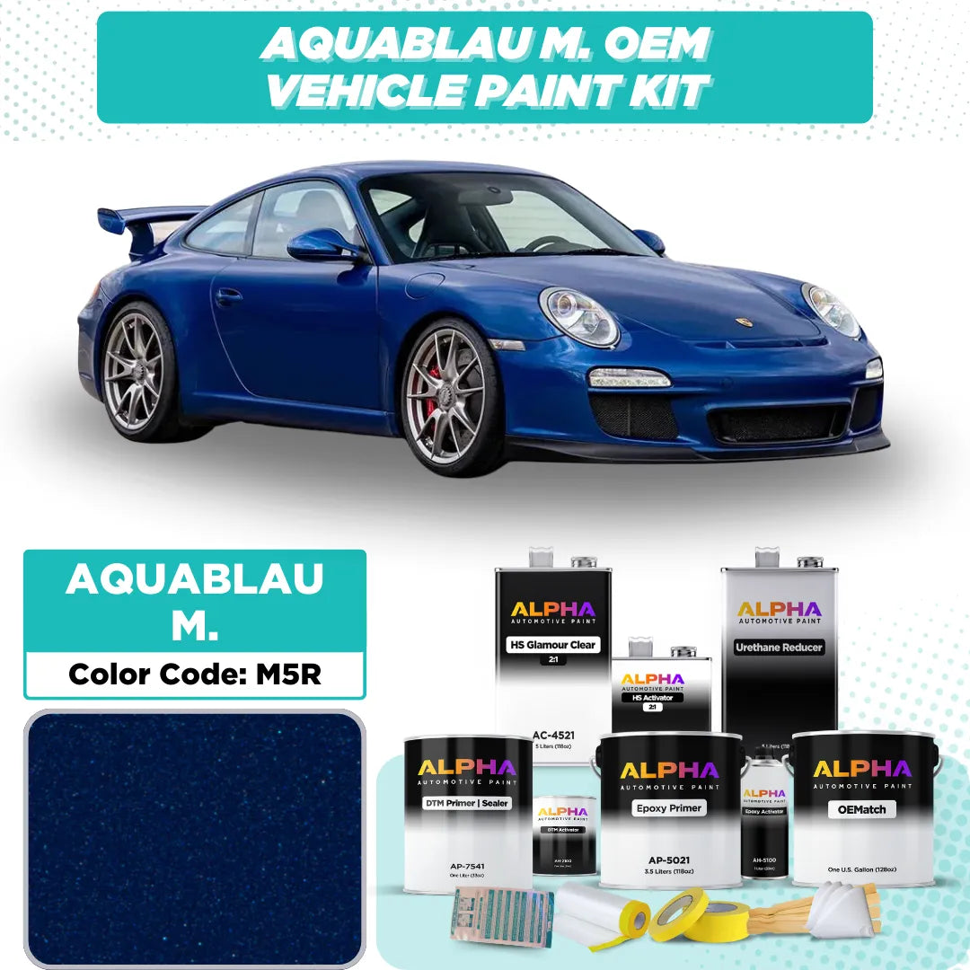 Porsche Aqua Blue Metallic M5R | OEMatch Vehicle Paint Kit