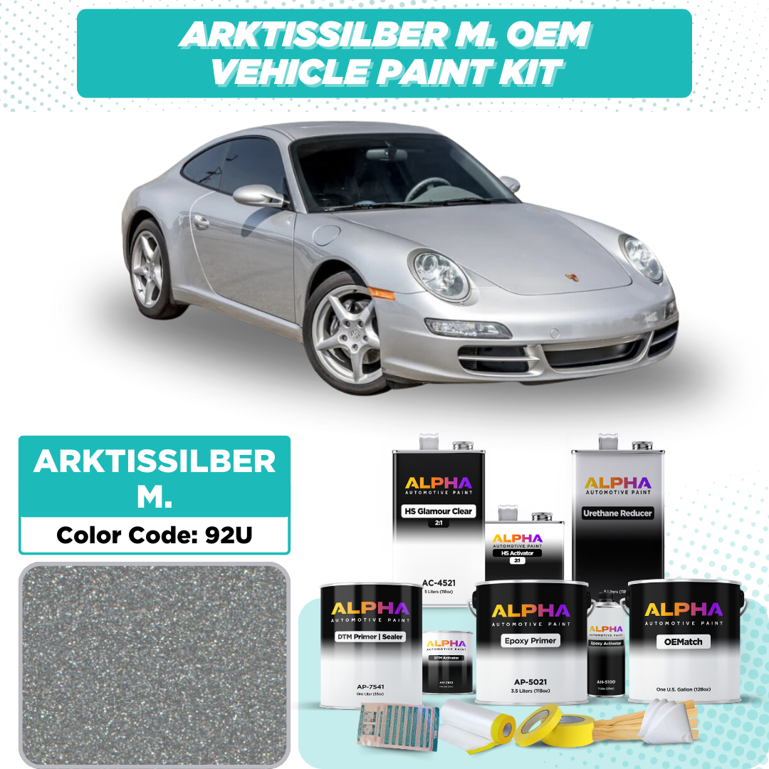 Porsche Arctic Silver 92U | OEMatch Vehicle Paint Kit