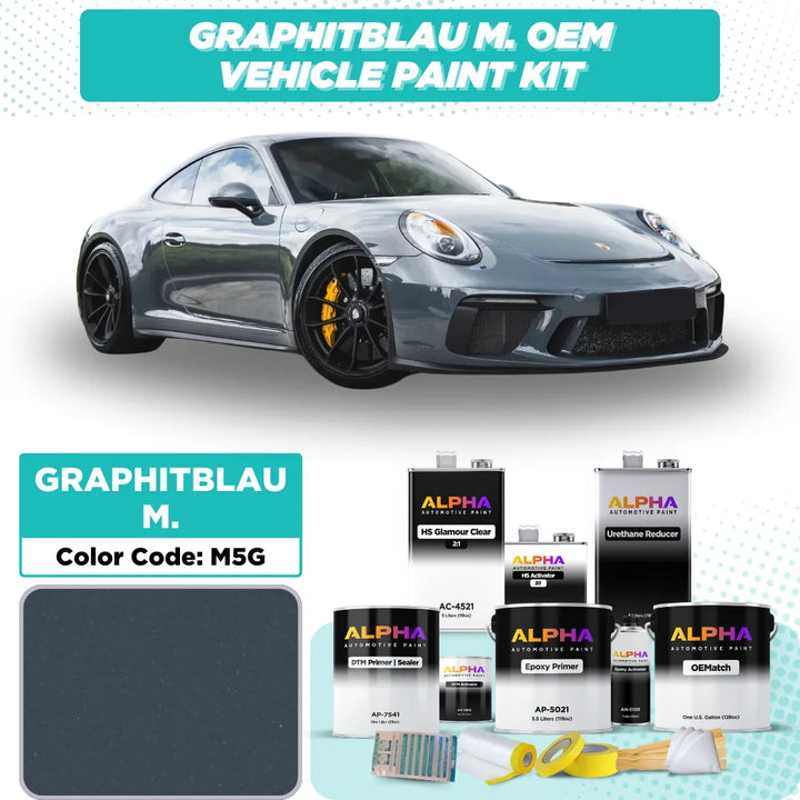 Porsche Graphite Blue Metallic M5G | OEMatch Vehicle Paint Kit