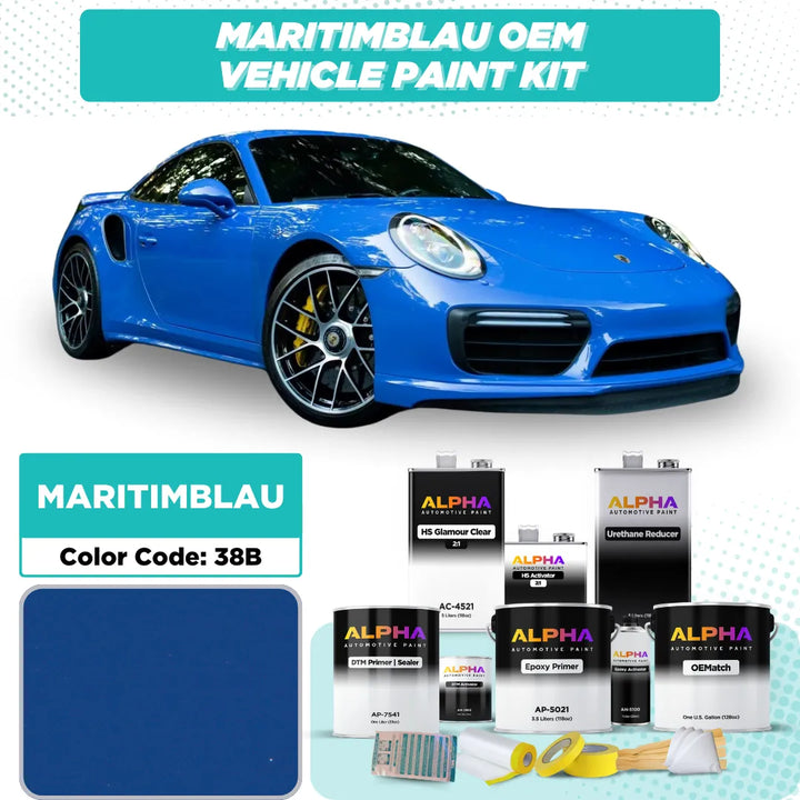 Porsche Maritime Blue 38B | OEMatch Vehicle Paint Kit