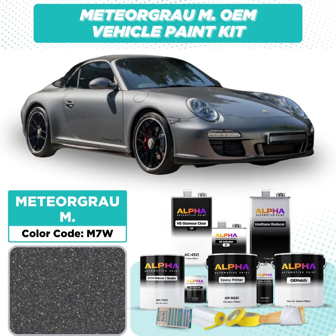 Porsche Meteor Grey Metallic M7W | OEMatch Vehicle Paint Kit