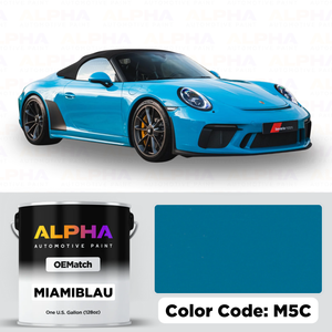 Porsche Miami Blue M5C | OEMatch Basecoat